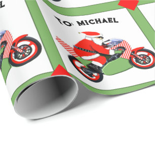 Motorrad Motocross Weihnachtsgeschenk Geschenkpapier