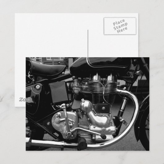 Motorrad-Motor II Postkarte (Vorne/Hinten)