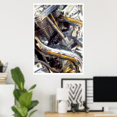 Motorrad-Motor, Plakat (Heimbüro)