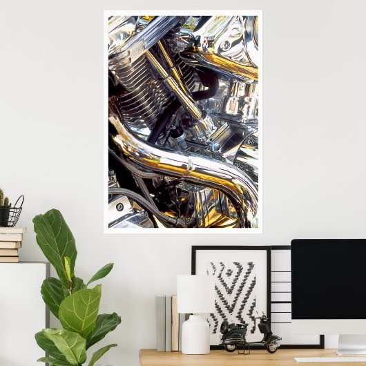Motorrad-Motor, Plakat (Heimbüro)