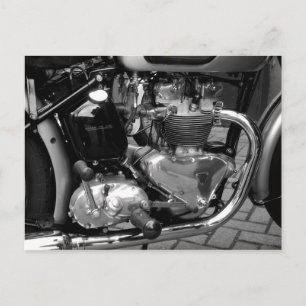 Motorrad-Motor Postkarte