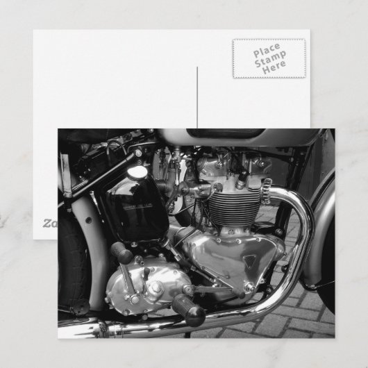Motorrad-Motor Postkarte (Vorne/Hinten)