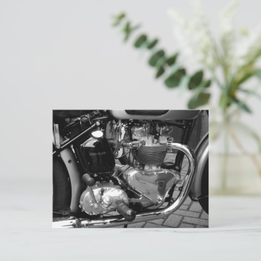 Motorrad-Motor Postkarte (Stehend Vorderseite)