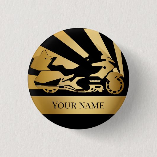 Motorrad-Motorrad-Button Gold Button (Vorderseite)