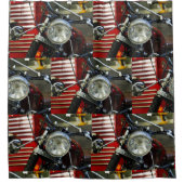 Motorrad Motorrad Fahrrad Duschvorhang (Vorderseite)