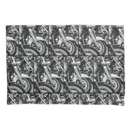 Motorrad-Motorrad-Fahrrad-Fahrradfahrer-Muster Kissenbezug