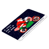 Motorrad Motorrad Fahrrad Weihnachtskarten Magnet (Linke Seite)