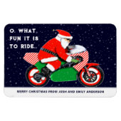 Motorrad Motorrad Fahrrad Weihnachtskarten Magnet (Horizontal)