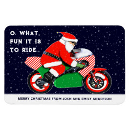 Motorrad Motorrad Fahrrad Weihnachtskarten Magnet