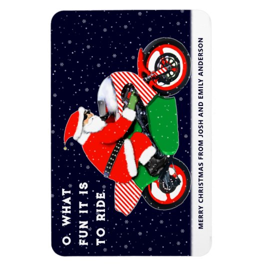 Motorrad Motorrad Fahrrad Weihnachtskarten Magnet (Vertikal)