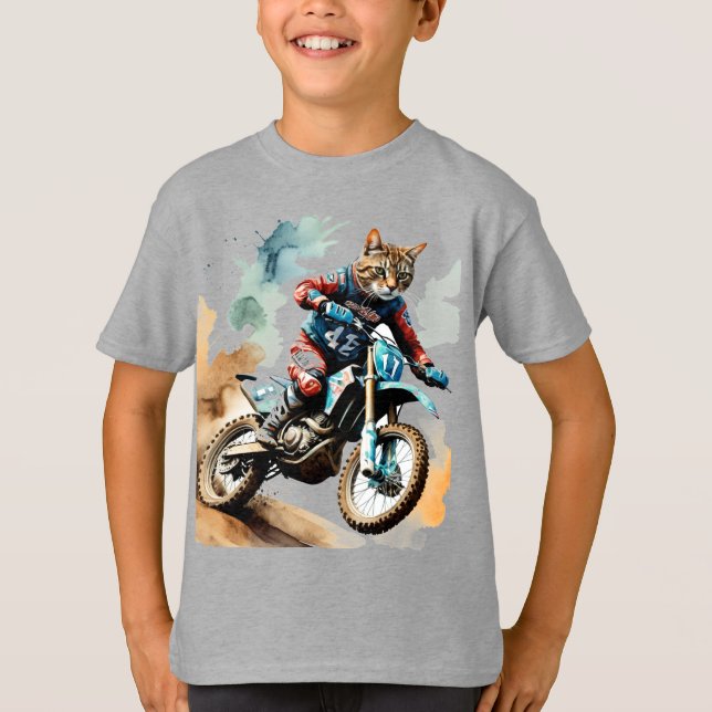 Motorrad-Motorrad-Kreuzung T-Shirt (Vorderseite)