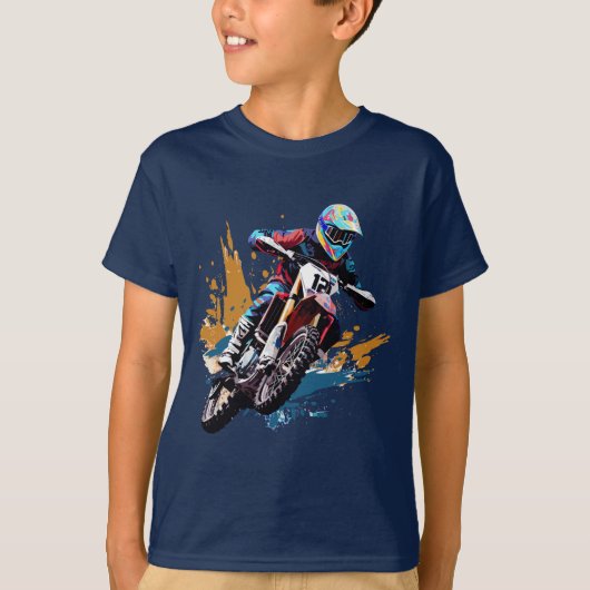 Motorrad-Motorrad-Kreuzung T-Shirt (Vorderseite)