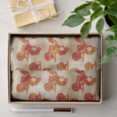 Motorrad-Motorrad-Liebe Orange Seidenpapier (Geschenk)