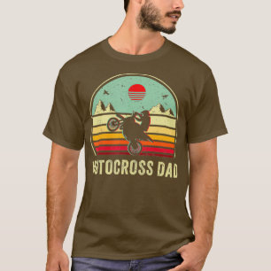 Motorrad-Motorrad mit Vintagem Retro-Sonnenunterga T-Shirt