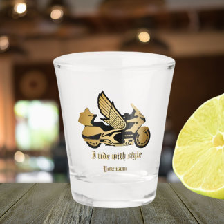 Motorrad-Motorrad-Motorrad-Golding-Stil Schnapsglas