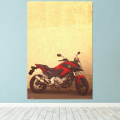Motorrad-Motorrad-Motorrad-Rad-Fahrer Leinwanddruck (Insitu (Holzboden))