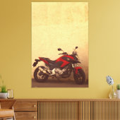 Motorrad-Motorrad-Motorrad-Rad-Fahrer Leinwanddruck (Insitu (Wohnzimmer))