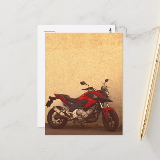 Motorrad-Motorrad-Motorrad-Rad-Fahrer Postkarte (Vorderseite/Rückseite Beispiel)