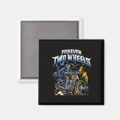 Motorrad Motorrad Motorradfahrer Chopper Tw Magnet (Vorderseite/Rückseite)