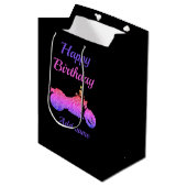 Motorrad/Motorrad personalisierte Geschenktasche Mittlere Geschenktüte (Vorderseite Schrägansicht)