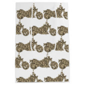 Motorrad/Motorrad personalisierte Geschenktasche Mittlere Geschenktüte (Rückseite)