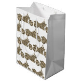 Motorrad/Motorrad personalisierte Geschenktasche Mittlere Geschenktüte (Rückseite Schrägansicht)