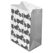 Motorrad-/Motorrad-personalisierte Geschenktasche Mittlere Geschenktüte (Rückseite Schrägansicht)