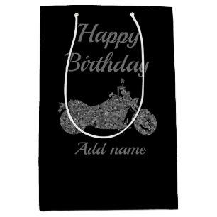 Motorrad-/Motorrad-personalisierte Geschenktasche Mittlere Geschenktüte