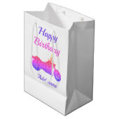 Motorrad/Motorrad personalisierte Geschenktasche Mittlere Geschenktüte (Vorderseite Schrägansicht)