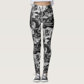 Motorrad Motorrad Radfahrer Reiten Lifestyle Leggings (Vorderseite)