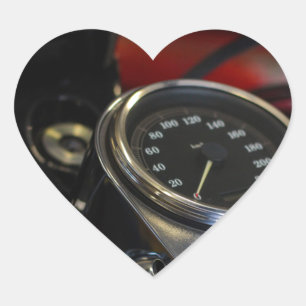 Motorrad Motorradfahrer Biker Fahrer Herz-Aufkleber