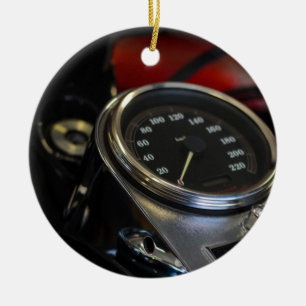 Motorrad Motorradfahrer Biker Fahrer Keramik Ornament