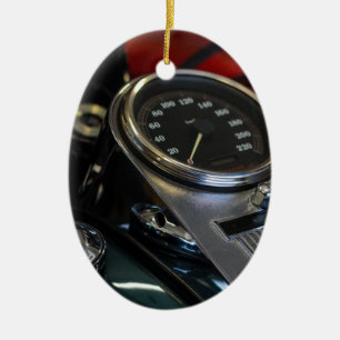 Motorrad Motorradfahrer Biker Fahrer Keramik Ornament