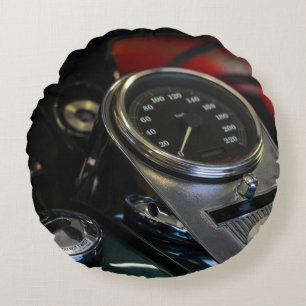 Motorrad Motorradfahrer Biker Fahrer Rundes Kissen