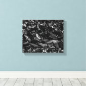 Motorrad-Motorradfahrer - Details Leinwanddruck (Insitu (Holzboden))