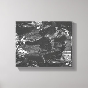 Motorrad-Motorradfahrer - Details Leinwanddruck