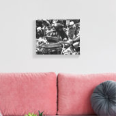 Motorrad-Motorradfahrer - Details Leinwanddruck (Insitu (Wohnzimmer))