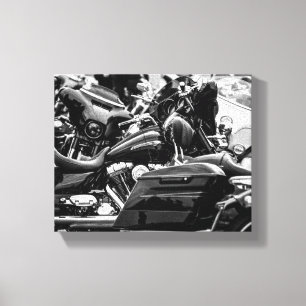 Motorrad-Motorradfahrer - Details Leinwanddruck