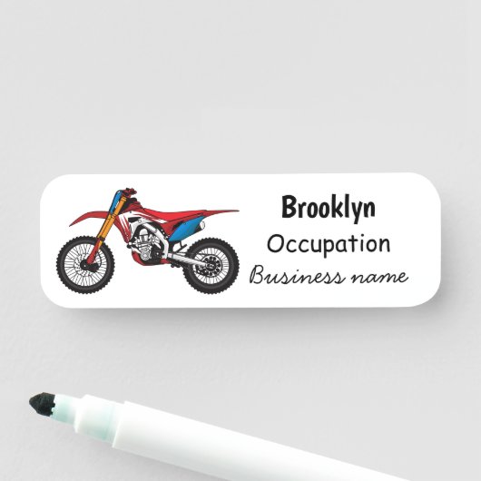 Motorrad Namensschild (Beispiel)