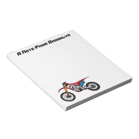 Motorrad Notizblock (angewinkelt)