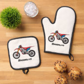 Motorrad Ofenhandschuh & Topflappen-Set (Oben Unten)