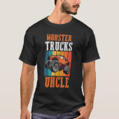 Motorrad-Off-Road-Fahrer Retro-Monster Truck Unc T-Shirt (Vorderseite)