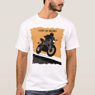 Motorrad Orange Grafik Für Biker Und Fahrer T-Shirt