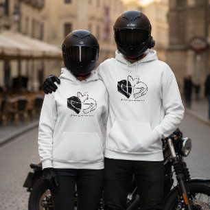 Motorrad-Paar Hoodie