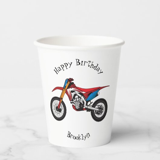 Motorrad Pappbecher (Vorderseite)