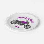 Motorrad Pappteller (Schrägansicht)