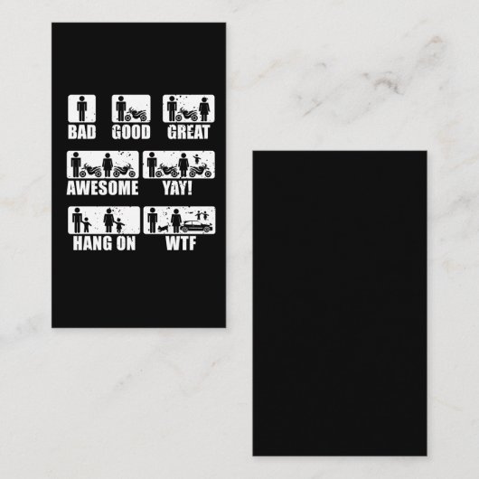 Motorrad Passion Verheirateten Paare Fahrrad Spaß Visitenkarte (Vorne/Hinten)