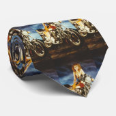 Motorrad-Pin-up-Girl Krawatte (Gerollt)