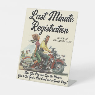 Motorrad-Poker Führen Sie einen Personalisierten E Sockelschild
