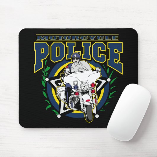 Motorrad-Polizei Mousepad (Mit Mouse)
